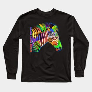 Color your world Zebra art Long Sleeve T-Shirt